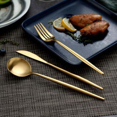 China Viable 18/8 Stainless Steel Dinnerware Gold Cutlery Set Flatware Fork Spoon Knife Luxury Kitchen Dinner Set Dropshipping for sale