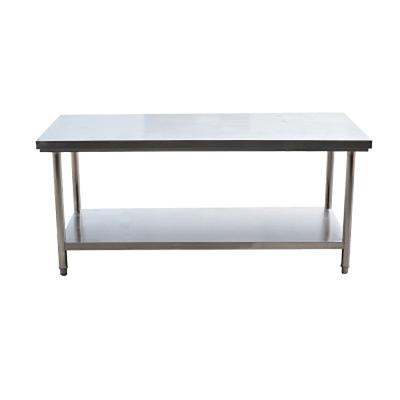 China Hotel / Restaurant Serving 201 / 304 Assembled Double Deck Stainless Steel Table Restaurant Kitchen Racing Table for sale