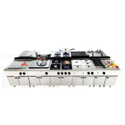 China Eco-friendly Yantai Tongli Commercial Kitchen Equipment Stainless Steel Hotel Kitchen Gas Cooking Equipment for sale