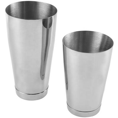 China Stainless Steel 2 Piece 28oz Boston Cocktail Shaker Tins Pro Bar Shaker Boston Shaker Set for sale