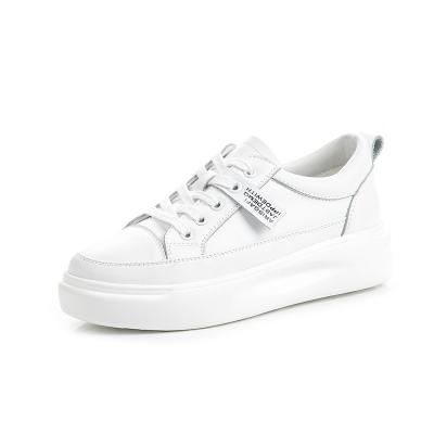 China Other New Ladies Casual Breathable Leather All-match Sneakers White Shoes for sale