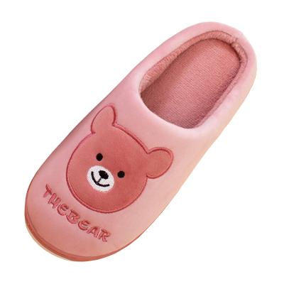 China CUSHIONING Autumn And Winter Couples Home Women Men Female Cotton Large Size Thick Bottom Indoor Home Slippers Warmth for sale