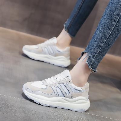 China Autumn New Versatile Leather Women Sole Breathable Popular Polyurethane Double Layer Sports Casual Shoes for sale