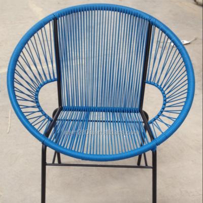 China Modern , Elegant , Comfortable And Beautiful PE Rattan Chair Metal Industrial Wicker Dining Chair Outdoor Legs for sale