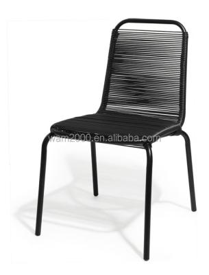 China Modern Steel PE Wicker Dining Chair for sale