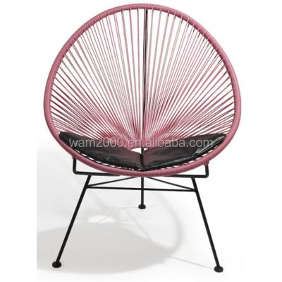 China Lovely New Design Leisure Steel Rattan Frame Tavern Egg Shaped Wicker Garden Nest Chair Industrial Outdoor Acapulco Chair for sale