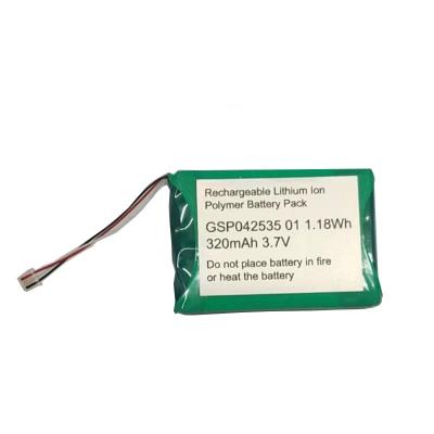 China Headphone Battery 3.7V 320mah Total Capacity Wireless Headphone GSP042535 Battery for sale