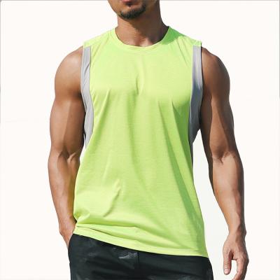 China new Anti-wrinkle summer vest men sports vest running fitness loose sleeveless shirt tops mens compression shirt quick dry gym top vest for sale