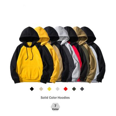 China hot sell custom Anti-wrinkle patchwork hoodie sweater streetwear slim fit hip hop sleeves long men's Hoodies for sale