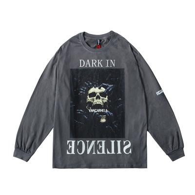 China High Street Rock Skull Print Men's Retro Mourning Jumpsuits Dark Sweatshirt Waterproof Long Sleeve for sale