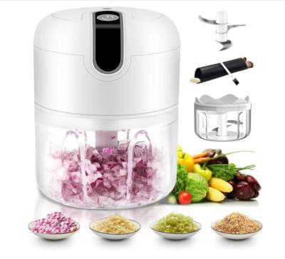 China Sustainable Plastic Rechargeable Electric Mini Vegetable Chopper for sale