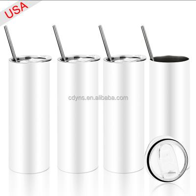 China Viable Wholesale Customize Stainless Steel Sublimation 20oz Straight Lean White Blanks Tumblers for sale