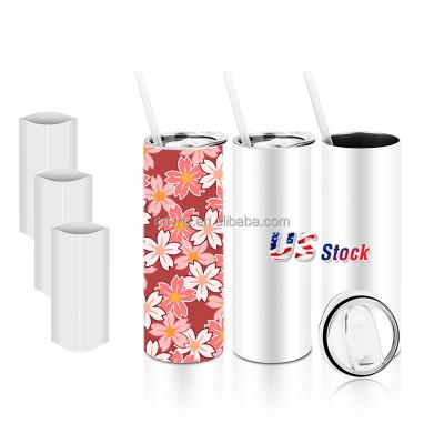 China 20 oz Sublimation Tumblers 304 Stainless Steel Long Lasting Fast Shipping Lean Straight Blank In USA Warehouse Stock for sale