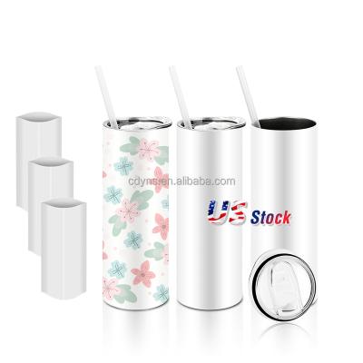 China US High Quality 20 oz Stainless Steel Sublimation Tumblers Sustainable Shipping Lean Straight Tumbler With Straw for sale