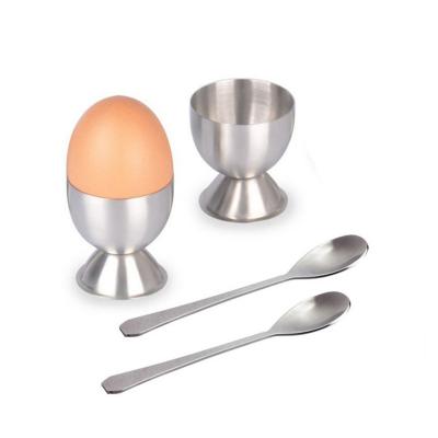 China Viable Hot Selling Amazon OEM/ODM 304 Stainless Steel Egg Craker Cups Egg Topper Spoon Set for sale