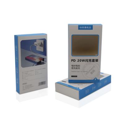 China Recyclable Custom Cheap Recyclable Lightning USB Cable Paper Box Packaging For Cable Charger Charging Box for sale