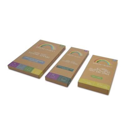 China Recycled Materials Custom Design Folding Paper Kraft Paper Box For Silicone Straws Fork And Spoon Packaging Box for sale