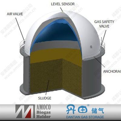 China Industry Fuel Bigas Septic Tank With Double Membrane Biogas Balloon For Biogas Plant for sale