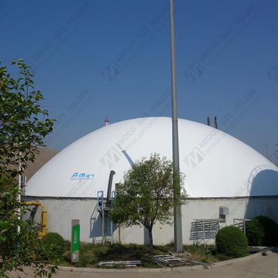 China Superpolyester fabrics with PVC coated AMOCO double membrane gas balloon for biogas digester tank for sale