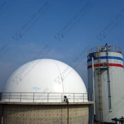 China Industry Fuel Biogas Storage Bag Top Mounted On Biodigester Bio Gas Plant for sale