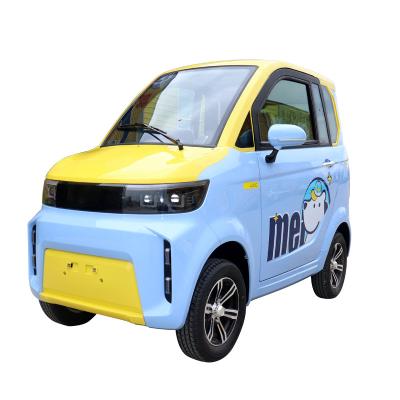 China Leather KEYU Four-door three-seater plastic enclosed 4 wheel electric vehicles electric mini car for sale