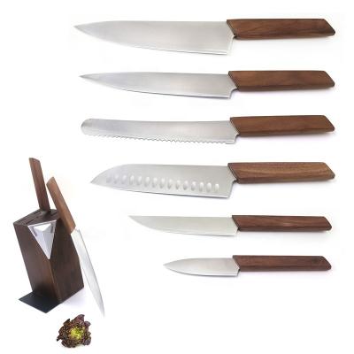 China Sustainable Hip-house Kitchen Tool Kit With Block Classic Style Stainless Steel Meat Fruit Chef Knives House Kitchen Knife 2021 for sale