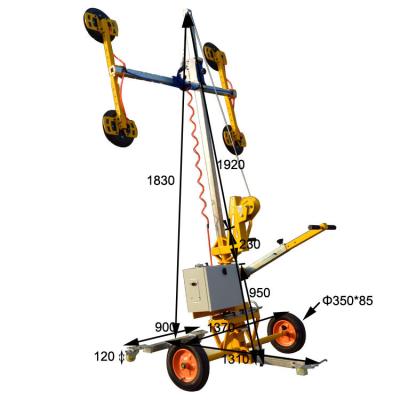 China Stone Glass Lifting Equipment Trolley Indoor Type for sale