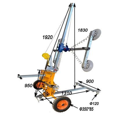 China Glass manual glass trolley with electric suction cup for sale