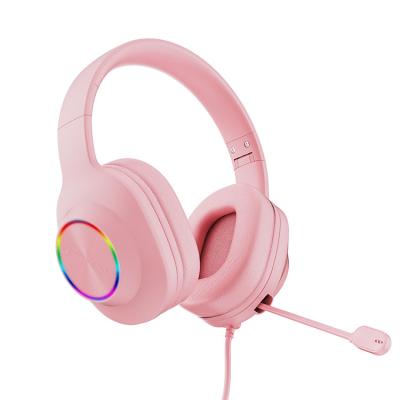 China Professional Factory Hot Selling RGB Headband Headphones With Microphone For PC Vr Headsets RGB Gaming Small Usb Headset for sale