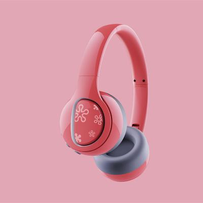 China Headband Earphone On Ear Kids Earphone Kids Soft Headband Soft Earmuffs Glowing Cute Wireless Headset For Girl for sale