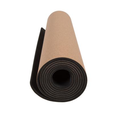 China 100% Non-Slip Eco-Friendly Natural Rubber Yoga Fitness Anti Slip Water Absorb Full Cork Yoga Mat for sale