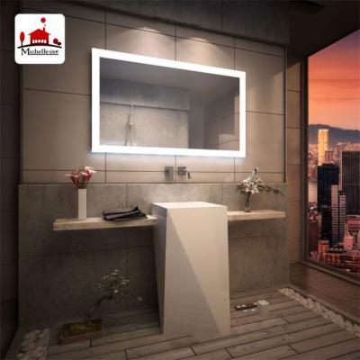 China ETL Certificate Illuminated High End Customized Decorative Led Bathroom Mirror With Touch Screen / wifi for sale