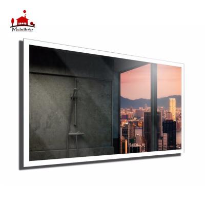 China Bright High Quality Rectangular Frameless Bath Mirrors Modern LED Bathroom Mirror With Led Light for sale