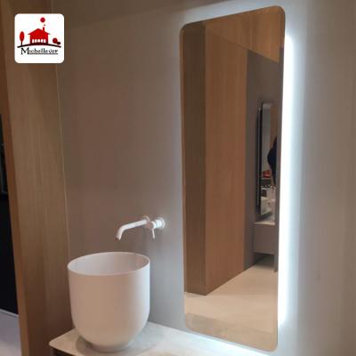 China Cheap large rectangle frameless full length vanity mirror illuminated full length mirror for sale