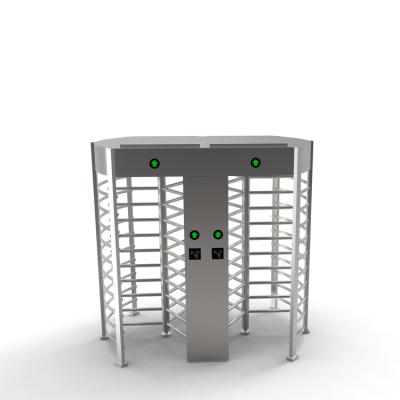 China Electric or manual double channel full height turnstile 120 degree rotor turnstile access control alarm zu verkaufen