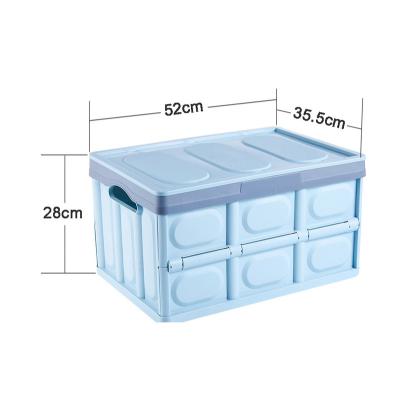 China Waterproof PP Folding Car Trunk Organizer Plastic Foldable Car Storage Box Cargo Container Box Trunk Bag for sale