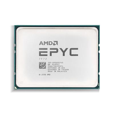 China EPYC 7F72 Server Server CPU Processor For AMD PE 7FX2 LGA 4094 24 Core 3.2ghz 7702 7F52 7F32 7H12 7742 CPU for sale