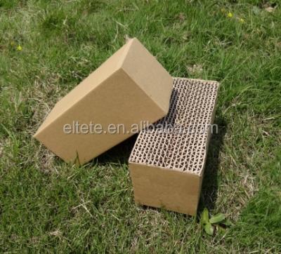 China Double Faced High Strength Corrugated Pallet Feet Used Pallet Feet 90x90x190mm for sale