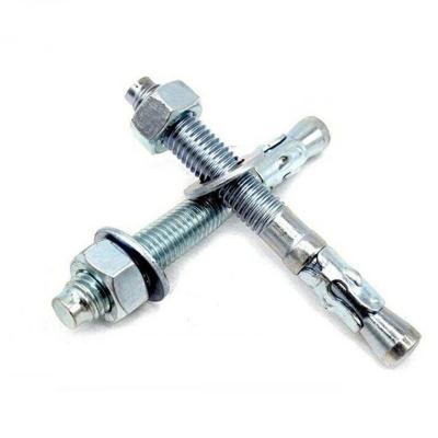 China Free Sample Building Construction Expansion Screw Through Bolt And Nuts Hex Concrete Wall Hardware Wedge Anchor Bolt for sale