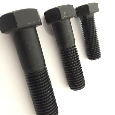 China High Tensile Black Stainless Steel Grade 8.8 DIN 933 DIN 931 Oxide Hex Head Bolts for sale