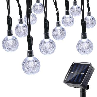 China Wholesale Garden Christmas Ornaments Bubble Ball Remote Control Led Solar String Lights Outdoor Garden Fairy Lights for sale