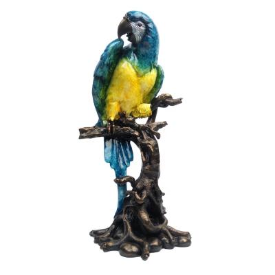 China Europe factory wholesale home ornaments garden decoration parrot sculpture bird resin animal statues for sale