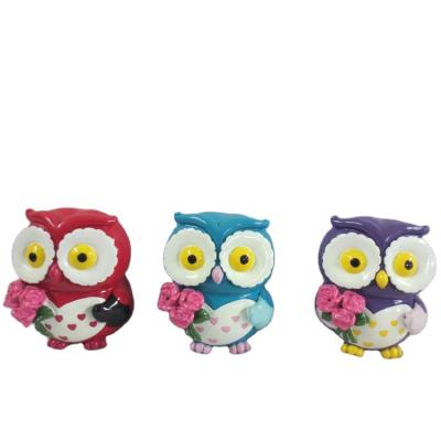 China Lovely cute colorful owl from America/Europe with flower for sale