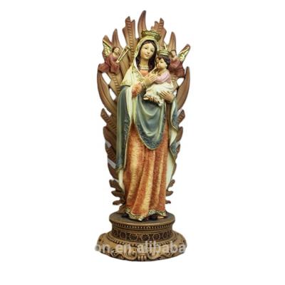 China Hot Selling Religious Figurine Mary And Baby Jesus Europe America Decor Resin Statue for sale