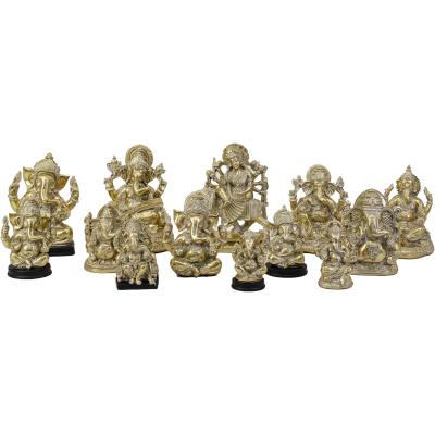 China Indian ganesh idols gold resin religious figures decoration India fengshui gods statues sivan custom indoor tapestry tabletop Indian ganesh for sale