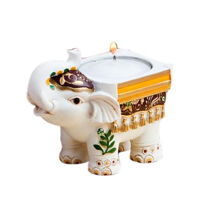 China Europe Lucky Elephant Tea Light Candle Holder for Wedding Home Decor for sale