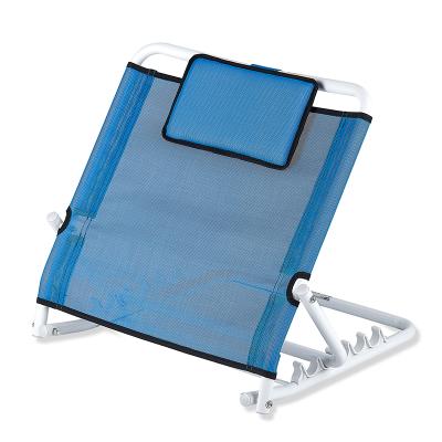 China Portable and Folding Bed Backrest, Adjustable Portable Folding Backrest Breathable Carbon Steel Back Tubes Fabric Disability Backrest Bed Support for sale