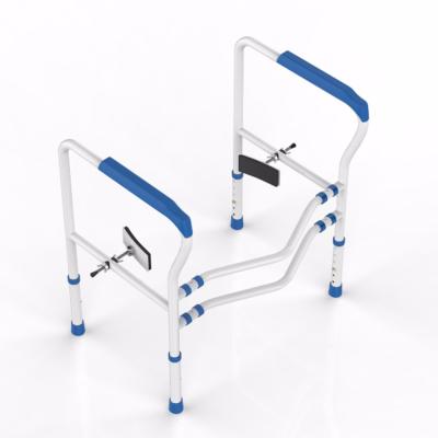 China Special for easily holding and sitting HEPO factory toilet rails for elderly people, bathroom safety toilet support frame, handicap toilet rail, durable toilet rail for sale