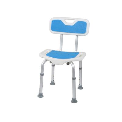 China Hospital Non - Slip Feet Fixed Stool Shower Chair Seat With Fixed Back for sale