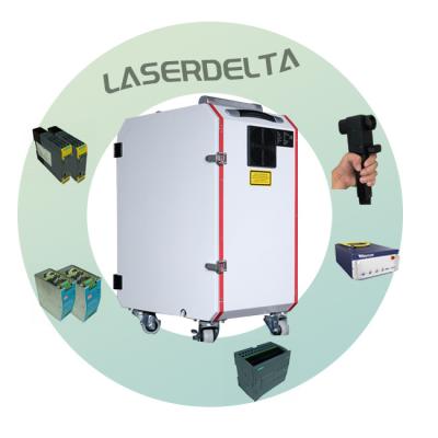 China DeltaClean Stainless Steel Pulse Laser Cleaning Machine, Portable (Air Cooled) Trolley Case Cleaning Marker for sale